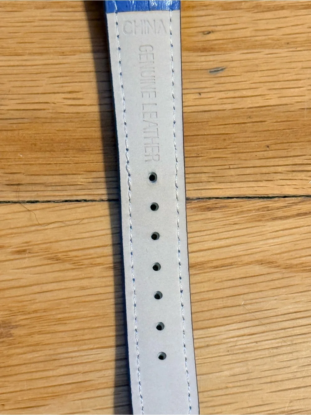 Brighton Blue Leather-Strap Wristwatch Y2K